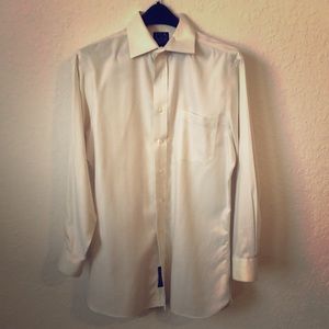 Jos A Bank Cream Dress Shirt